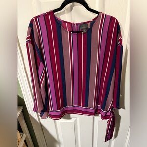 ❣️❄️Worthington Vibrant Striped Blouse in Pink and Blue